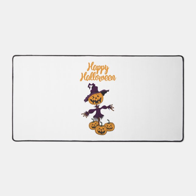 Happy Halloween Scarecrow Desk Mat (Front)