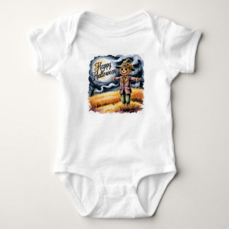 Happy Halloween Scarecrow, Halloween Scarecrow, Baby Bodysuit