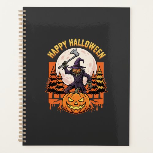 Happy Halloween Scarecrow Jack O Lantern Vector Planner
