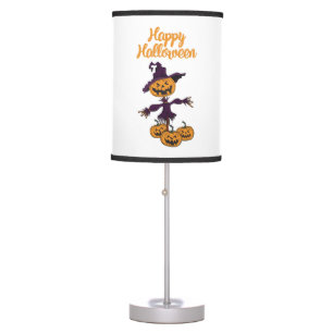 Happy Halloween Scarecrow Table Lamp
