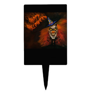 Happy Halloween Scary Clown Cake Topper