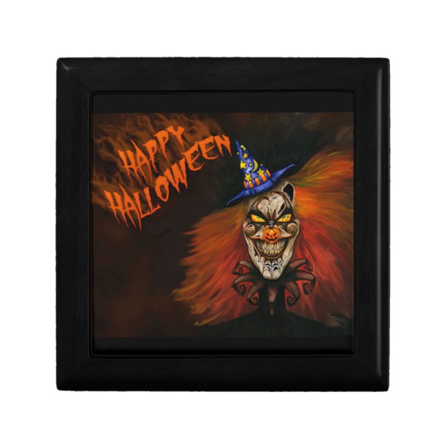 Happy Halloween Scary Clown Jewelry Box (Front)
