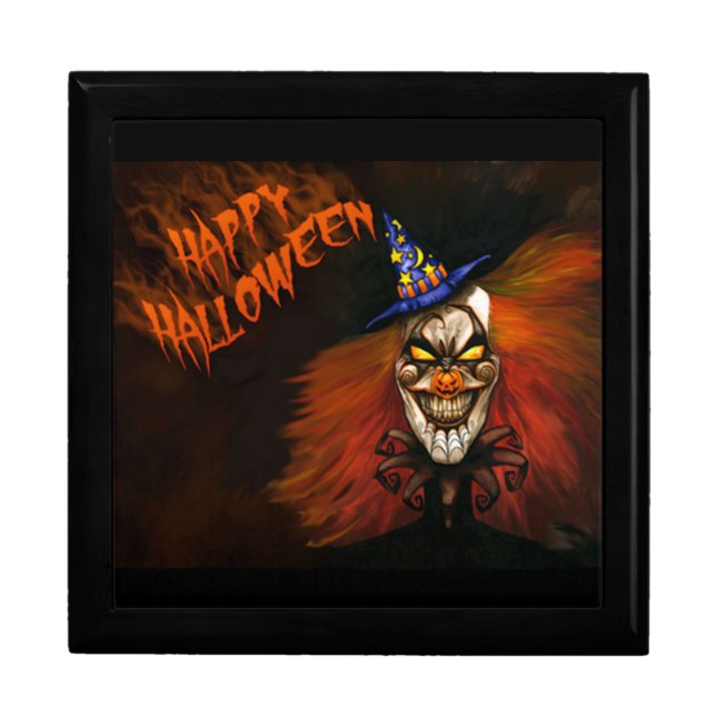 Happy Halloween Scary Clown Jewelry Box (Front)