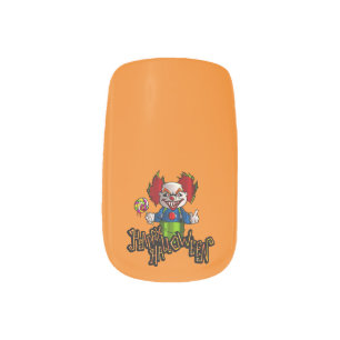 Happy Halloween Scary Clown Minx Nail Wraps