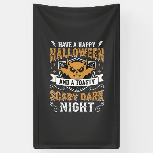 Happy Halloween Scary Dark Night Vector Design Banner