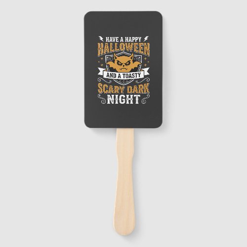 Happy Halloween Scary Dark Night Vector Design Hand Fan