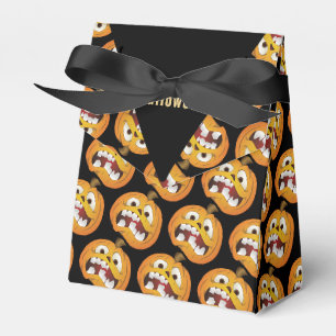 Happy Halloween Scary Jack o Lantern Pumpkin Favor Boxes