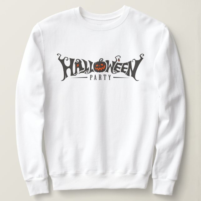 Happy Halloween Scary pumpkin Face  Sweatshirt (Design Front)