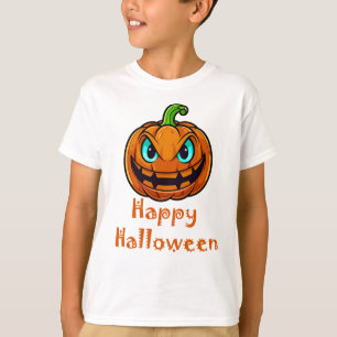 Happy Halloween, Scary Pumpkin Face T-Shirt