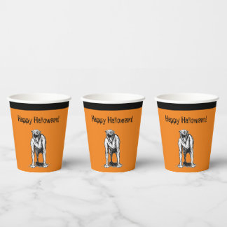 Happy Halloween Scary Spooky Demon Hell Dog Paper Cups