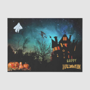 Happy Halloween Scary Witch, Ghost and Pumpkins Tissue Paper
