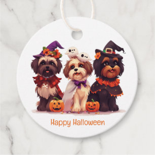 Happy Halloween Shih Tzu Dogs Favor Tags