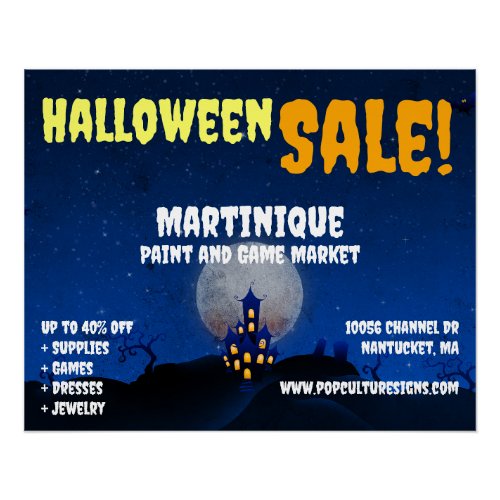 Happy Halloween Shop Store Sale Indoor Poster Sign