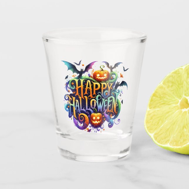 Happy Halloween Shot Glass (Front)
