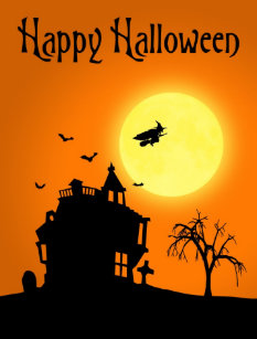 Haunted House Silhouette Postcards Zazzle