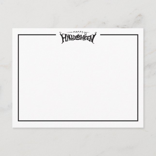 happy halloween simple postcard (Front)