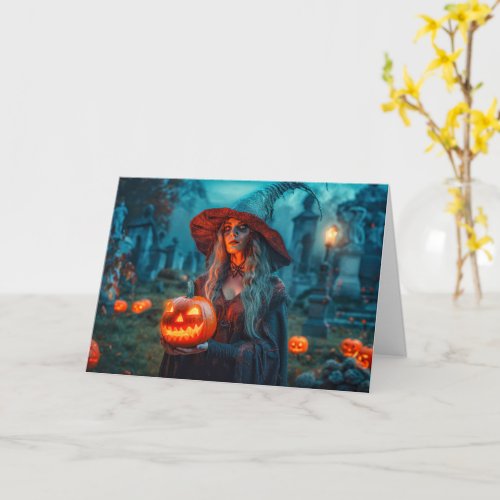 Happy Halloween  Sinister Witch Card