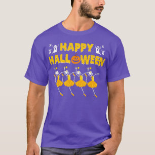 Happy Halloween Skeleton Ballerina Dancing Ballet T-Shirt