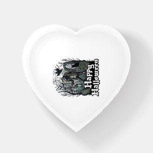 Happy Halloween Skeleton Lantern Black Cat Graveya Paperweight