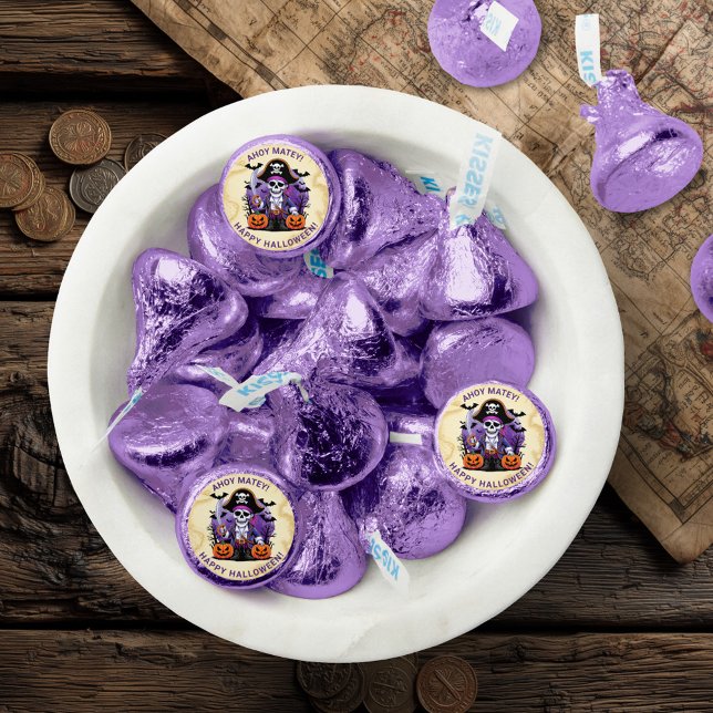 Happy Halloween Skeleton Pirate Ahoy Matey  Hershey®'s Kisses® (Creator Uploaded)