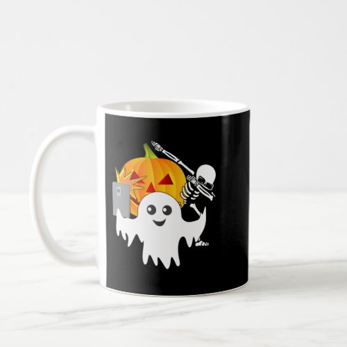 Happy Halloween Skeleton Pumpkin Ghost Cute  Coffee Mug