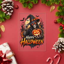 Happy Halloween Skeleton Pumpkin Gift for Men