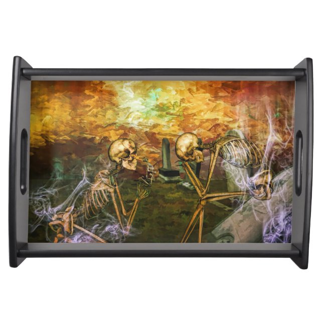 Happy Halloween Skeleton Serving Tray (Front)