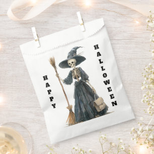 Happy Halloween Skeleton Witch Candy Favor Bags