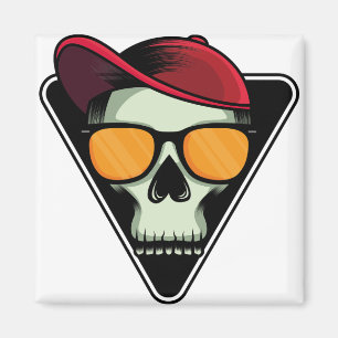Happy halloween skull magnet