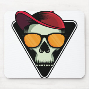 Happy halloween skull mouse pad