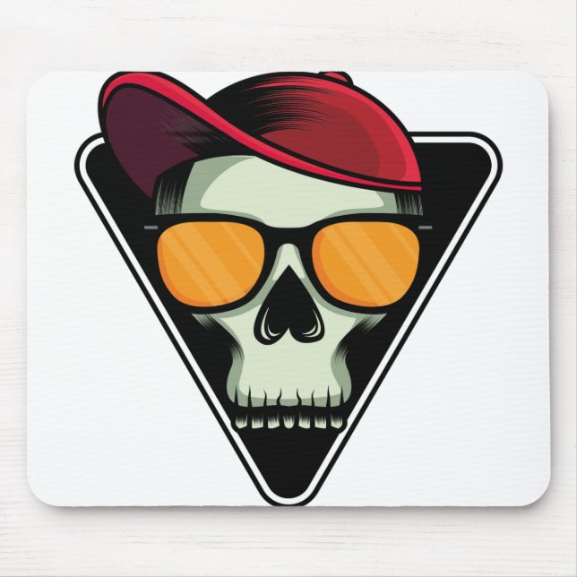 Happy halloween skull mouse pad (Front)