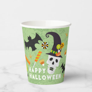 Happy Halloween Skull Party Paper Cups