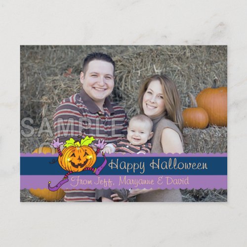 Happy Halloween Smiles Photo Postcard