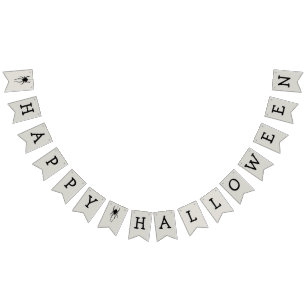 Happy Halloween Spider Bunting Flag