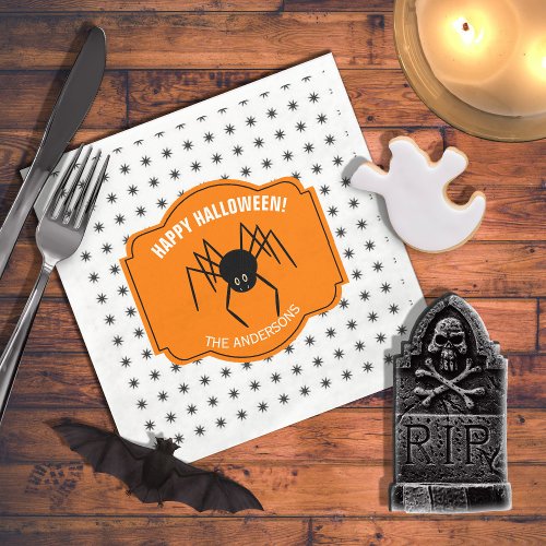 Happy Halloween Spider ID215 Paper Napkins