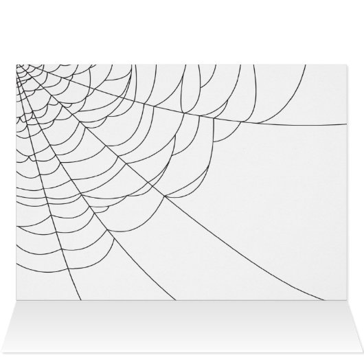 Happy Halloween Spider On Web (Inside Horizontal (Top))