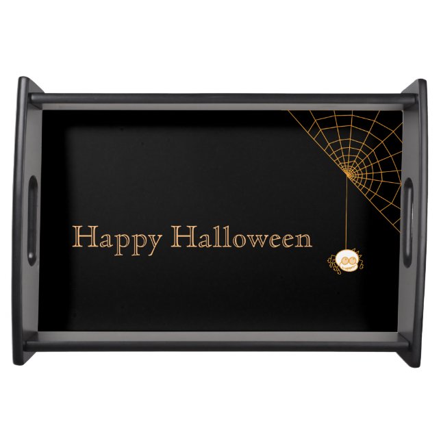 Happy Halloween Spider Serving Tray (Front)