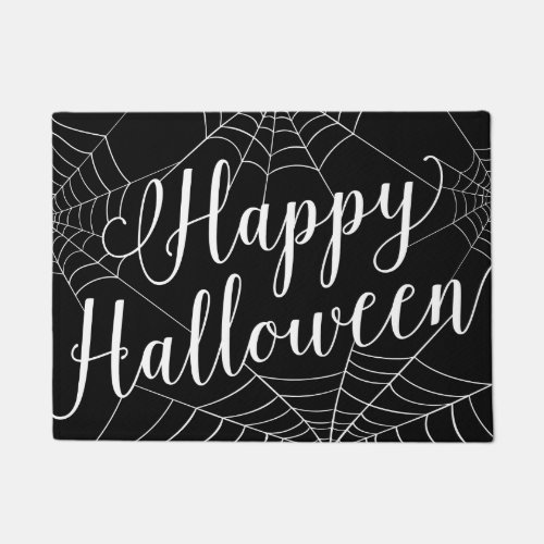 Happy Halloween Spider Web Doormat