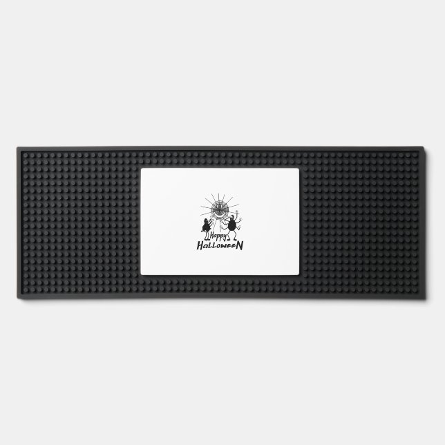 Happy Halloween, Spiders Halloween Bar Mat (Front)