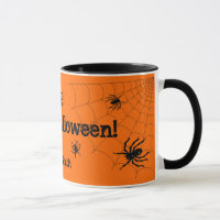 Happy Halloween Spiders Personalized Mug