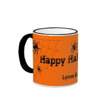 Happy Halloween Spiders Personalized Mug