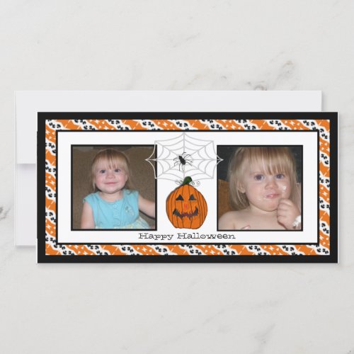 Happy Halloween Spiderweb Photo Cards