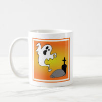 Happy Halloween Spookie Ghost Grave Graveyard Coffee Mug