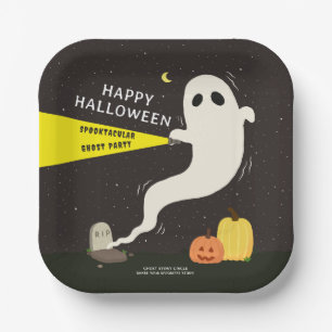 HAPPY HALLOWEEN Spooktacular Ghost Party Paper Plates