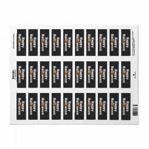 Happy Halloween spooktacular pumpkin Jack-lantern Label