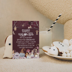 Happy Halloween Spooky Birthday Party Invitation