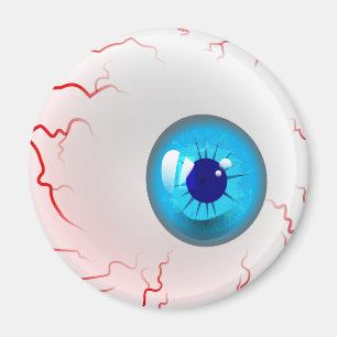 Happy Halloween! Spooky Blue Eyeball Magnet