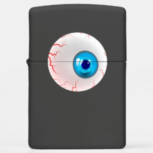 Happy Halloween! Spooky Blue Eyeball Zippo Lighter