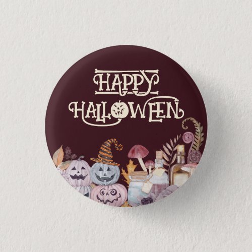 Happy Halloween Spooky  Button
