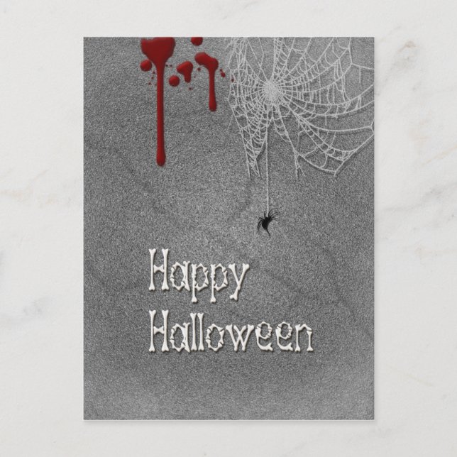 Happy Halloween Spooky Gravestone Postcard (Front)